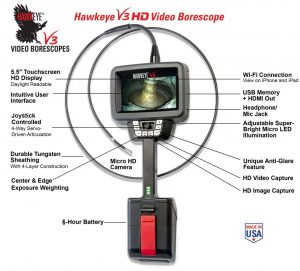 Boroscopio de Video HD Hawkeye® V3